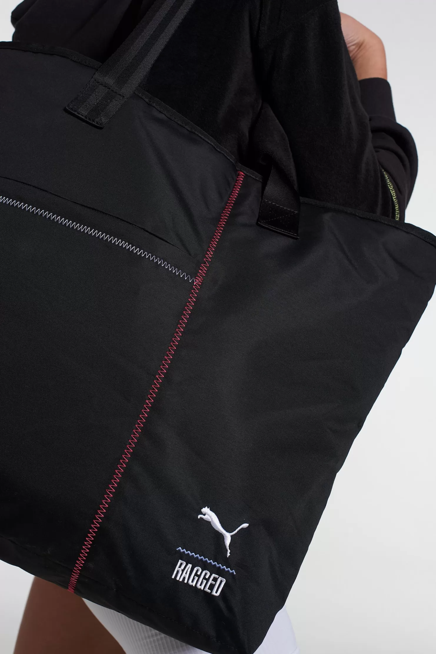 The Ragged Priest Puma X Black Shopper Tote Bag-Women Accessories